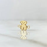 Herraje Oso TS 0.4gr / 1.3cm / Texturizado Oro Amarillo 18K *