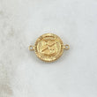 Herraje Escudo Deportivo Independiente De Medellin 1.4gr / 2.1cm / Circulo Texturizado Oro Amarillo 18K *