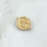 Herraje Escudo Deportivo Independiente De Medellin 1.4gr / 2.1cm / Circulo Texturizado Oro Amarillo 18K *