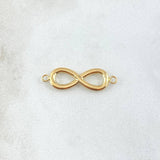 Herraje Infinito 0.7gr / 2.5cm / Liso Oro Amarillo 18K *