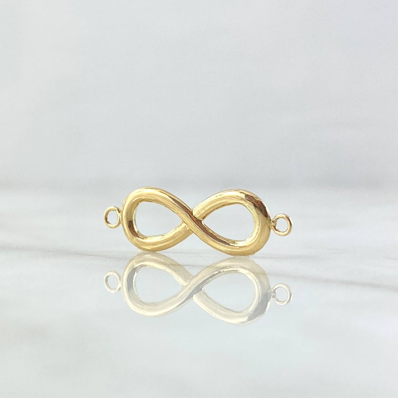 Herraje Infinito 0.7gr / 2.5cm / Liso Oro Amarillo 18K *