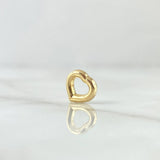 Herraje Silueta Corazón 0.3gr / 8.4mm Oro Amarillo 18K *