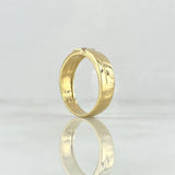 Anillo Argolla Diagonal Basteado 5.55gr / T9 1/2 / Circones Blancos Oro Amarillo 18K