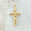 Dije Cristo Cruz 1.75gr / 4cm / Bastón Atornillado Oro Amarillo 18K *