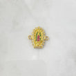 Herraje Virgen Guadalupe Silueta Doble 3.45gr / 2cm / Circones Blancos Verdes Fucsia Oro Amarillo 18K