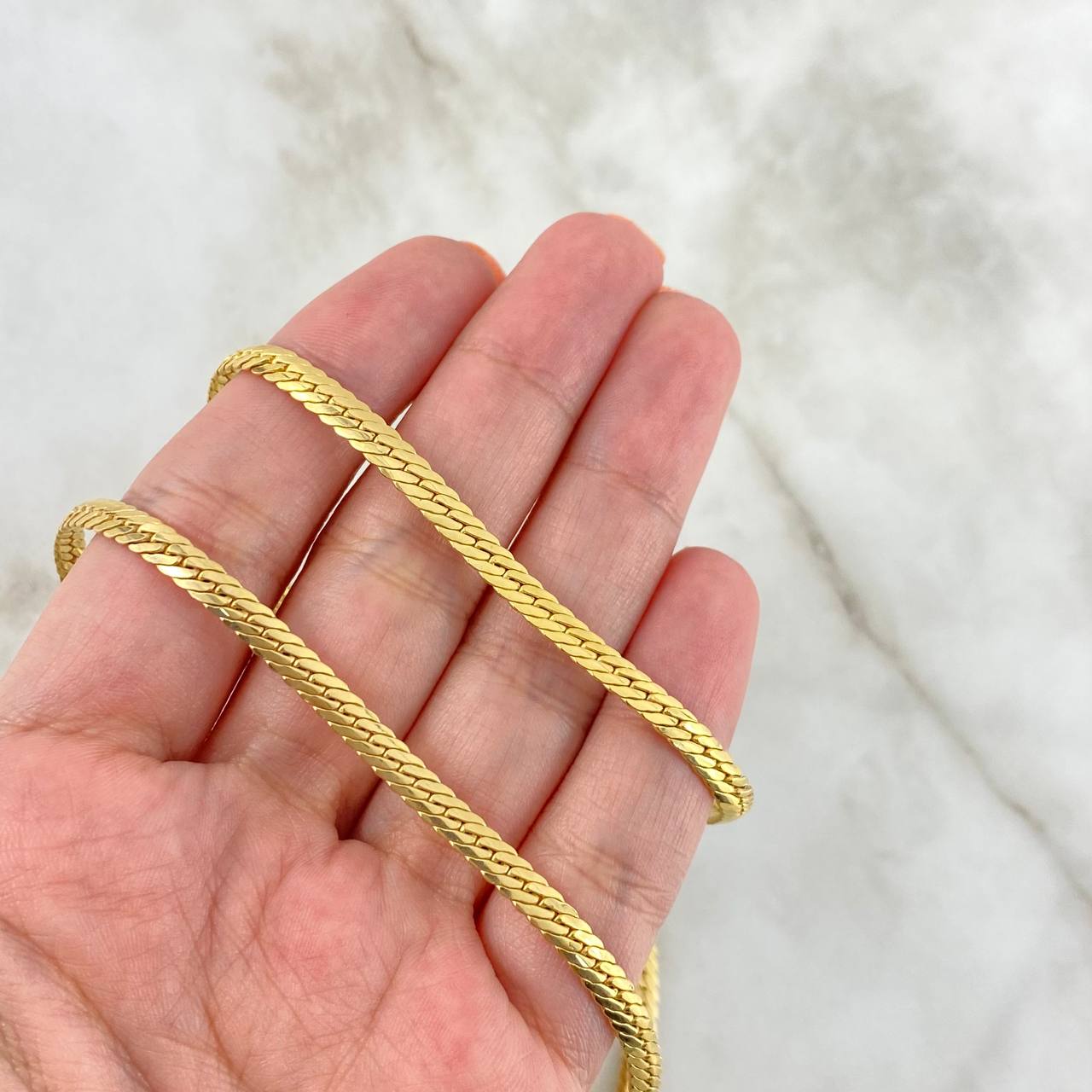 Cadena Serpiente 12.6gr / 60cm / 4mm Oro Amarillo +3