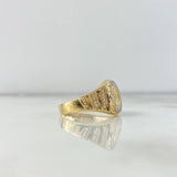 Anillo Corona RX 6.1gr / T9 3/4 / Circones Blancos Dos Oros Amarillo Blanco