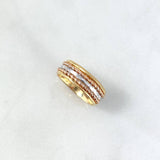 Anillo Carril Punteado 6.15gr / T5 1/4 / Tres Oros