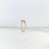 Anillo Tiara 1.65gr / T6 3/4 / Circones Blancos-Violetas Oro Amarillo