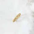 Anillo Lazo 2.3gr / T6 1/4 / Circones Blancos Oro Amarillo