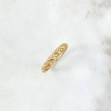 Anillo Lazo 2.3gr / T6 1/4 / Circones Blancos Oro Amarillo