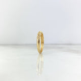 Anillo Lazo 2.3gr / T6 1/4 / Circones Blancos Oro Amarillo