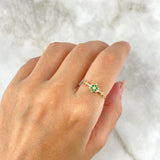 Anillo Estrella 1.35gr / T7 / Circones Blancos Verdes Oro Amarillo