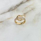 Anillo BV 3.3gr / T6 / Circones Blancos Oro Amarillo ©