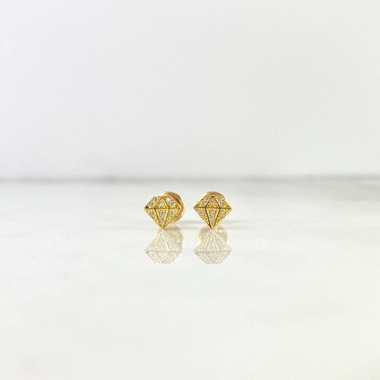 Topos Diamante 0.85gr / Circones Blancos Oro Amarillo ©