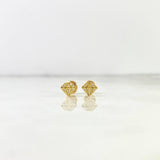 Topos Diamante 0.85gr / Circones Blancos Oro Amarillo ©