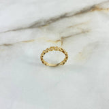 Anillo Infinitos 2.25gr / T6 1/4 / Circones Blancos Oro Amarillo