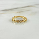 Anillo Infinitos 2.3gr / T5 / Circones Blancos Oro Amarillo