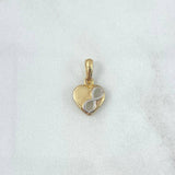 Dije Corazón Infinito 1.15gr / 2cm / Dos Oros Blanco Amarillo *