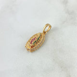 Dije Virgen Guadalupe 3gr / 2.6cm / Circones Blanco Fucsia Verde Oro Amarillo *