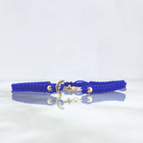 Pulsera Azul Ancla 0.4gr / 3mm Bolas Lisas 2 und Oro Amarillo ©