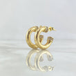 Candongas Rosca 3.35gr / 1.8cm / Circones Blancos Broche Mariposa Oro Amarillo +4 (Oferta) *