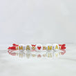 Pulsera Roja Mama Separada 0.25gr / 3mm Bolas Lisas 4 und Oro Amarillo *