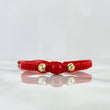 Pulsera Roja Bola Deseos 0.45gr / 5mm Bolas Diamantadas 2 und Oro Amarillo *