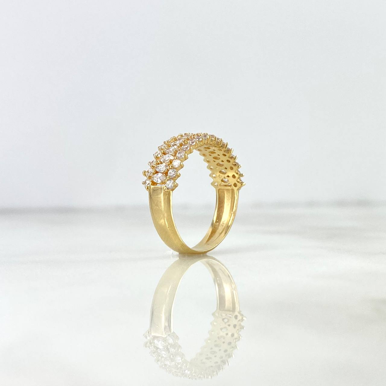 Anillo Churumbela Triple 3.95gr / T7 1/4 / Oro Amarillo *