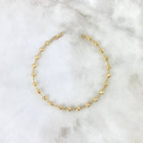 Pulso Tipo Militar 3.9gr / 19cm / 4mm Bolas Diamantadas Oro Amarillo *