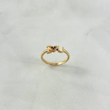 Anillo I love 1.7gr / T6 1/4 / circones Rojos-Azules Oro Amarillo