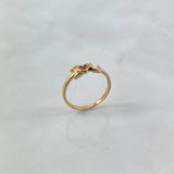 Anillo I love 1.7gr / T6 1/4 / circones Rojos-Azules Oro Amarillo