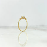 Anillo Solitario Triple 1.75gr / T6 1/4 / Circones Blancos Oro Amarillo ©