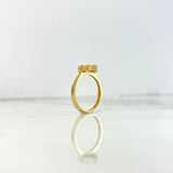 Anillo Trébol VCyA 2.25gr / T6 / Agata Negra Oro Amarillo +4 ©