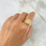 Anillo San Benito 6.05gr / T9 3/4 / Oro Amarillo *