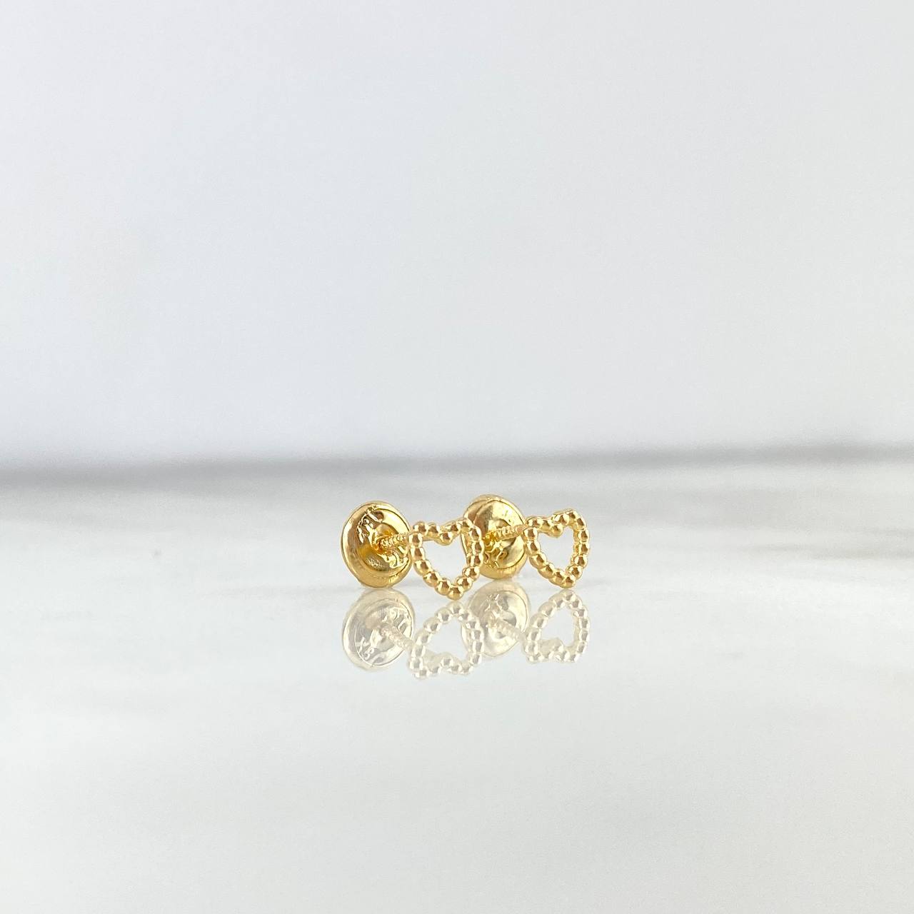 Topos Corazón Bordado 0.6gr / 5mm Silueta Oro Amarillo 18K