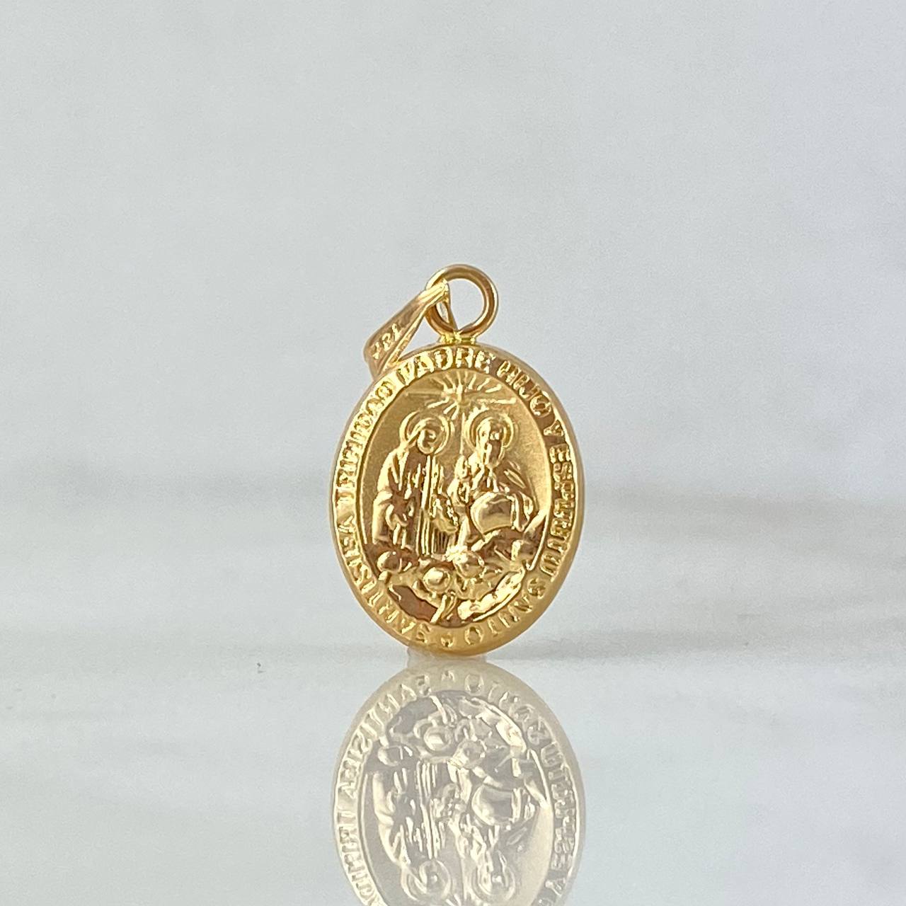 Dije Santisima Trinidad 0.6gr / 2cm / Troquelado Oro Amarillo *