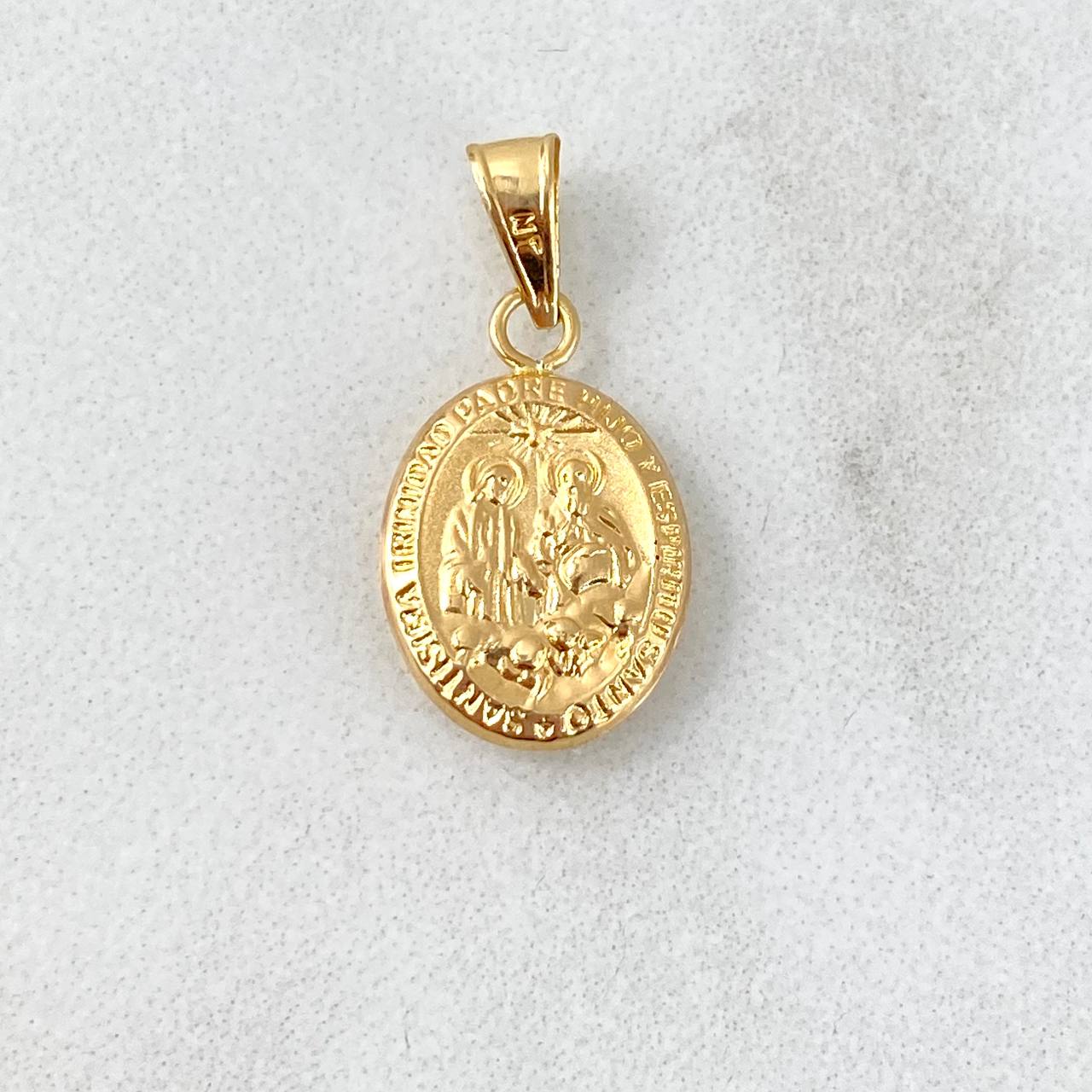 Dije Santisima Trinidad 0.6gr / 2cm / Troquelado Oro Amarillo *