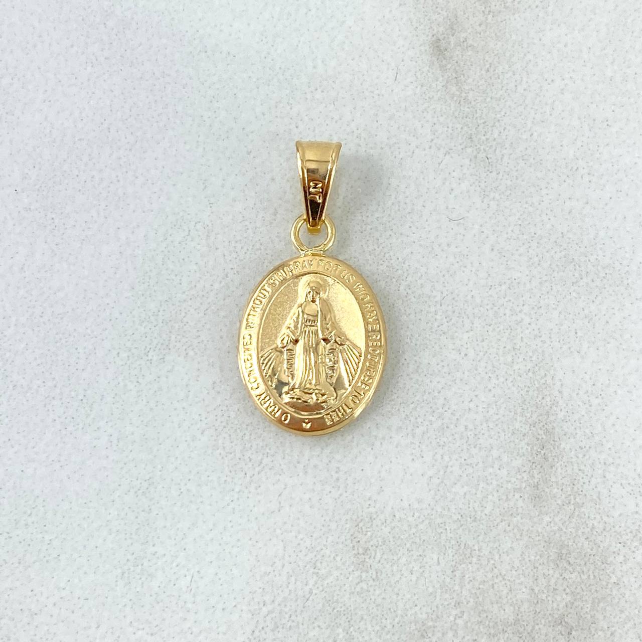 Dije Virgen Milagrosa 0.6gr / 2cm / Troquelada Oro Amarillo *