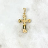 Dije Cruz Cristo 6.95gr / 5.3cm / Estrella Texturizada Oro Amarillo