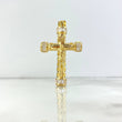 Dije Cruz Cristo Rustica 18.9gr / 6.5cm / Circones Blancos Oro Amarillo