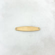 Herraje Placa Rectangular Ovalada 0.7gr / 25mm*6mm / Oro Amarillo