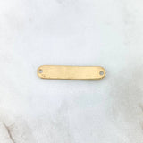 Herraje Placa Rectangular Ovalada 0.9gr / 30mm*6mm / Oro Amarillo