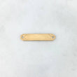 Herraje Placa Rectangular Octagonal 0.8gr / 30mm*6mm / Oro Amarillo