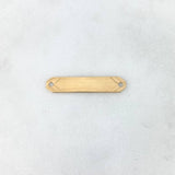 Herraje Placa Rectangular Octagonal 0.8gr / 30mm*6mm / Oro Amarillo