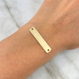 Herraje Placa Rectangular 1gr / 30mm*6mm Oro Amarillo