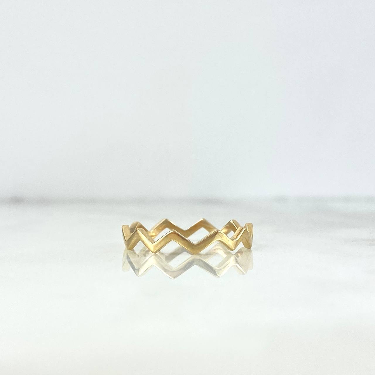 Anillo Zig-Zag 1.35gr / T7 / Oro Amarillo