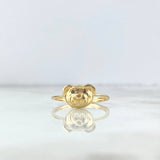 Anillo Oso 2gr / T7 1/2 / Circones Cafés Oro Amarillo