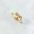 Anillo Oso 2gr / T7 1/2 / Circones Cafés Oro Amarillo