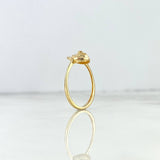 Anillo Oso 2gr / T7 1/2 / Circones Cafés Oro Amarillo